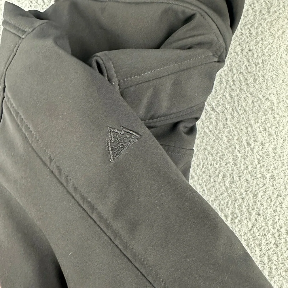 Snozu Performance Jacket Boys Large 14/16 Black Hooded Softshell Full Zip